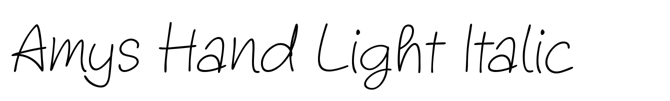 Amys Hand Light Italic